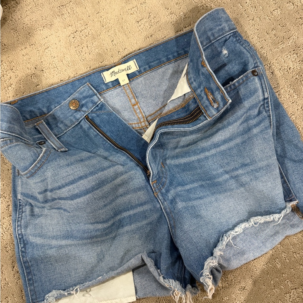 Madewell Light Wash Denim Cutoff Shorts
